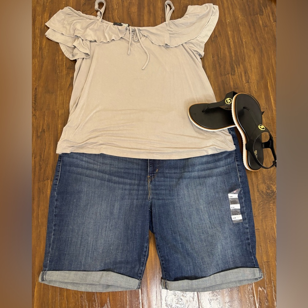 Torrid Super Soft Rib Trim Tank Top Women’s Plus Size 2 Gray